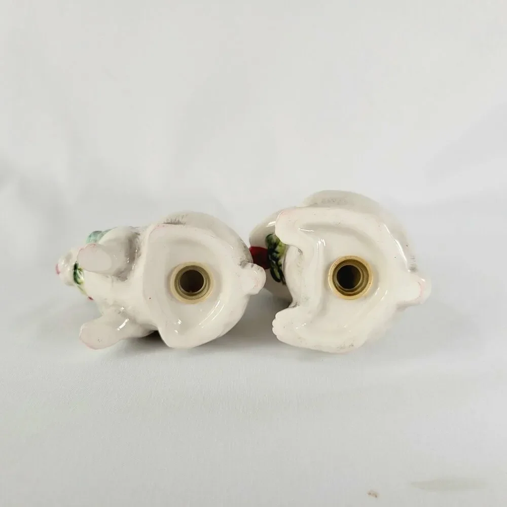 Fitz and Floyd Town & Country Bunny Rabbit Salt & Pepper Cottagecore Christmas